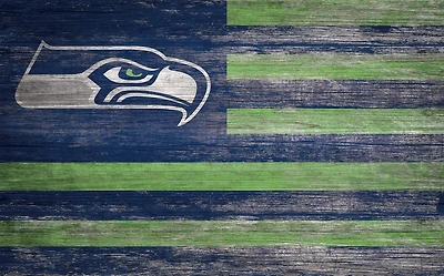 Fan Creations Seattle Seahawks 11 in x 19 in Distressed Flag Sign