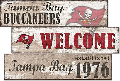 Fan Creations Tampa Bay Buccaneers Welcome 3 Plank Decor