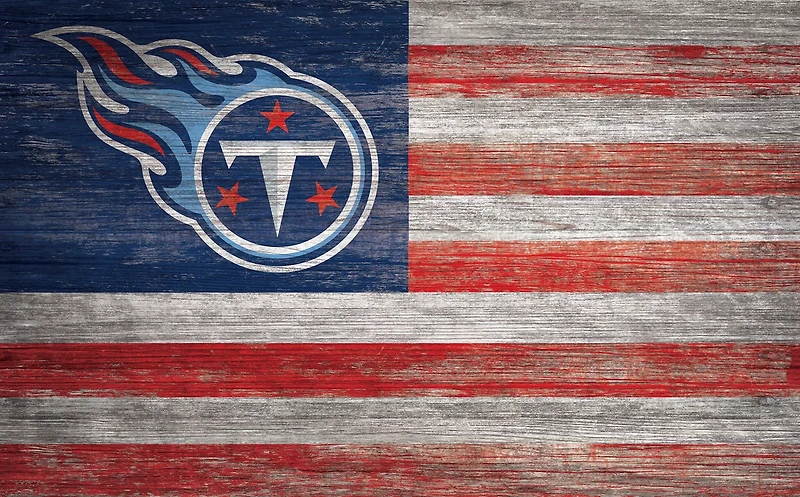 Fan Creations Tennessee Titans 11 in x 19 in Distressed Flag Sign