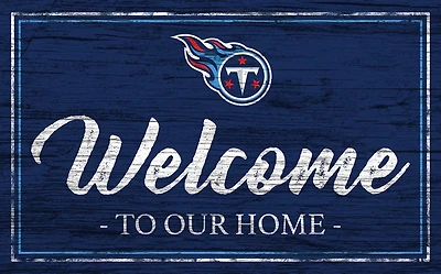 Fan Creations Tennessee Titans Team Color Welcome 11 in x 19 in Sign