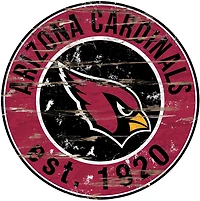 Fan Creations Arizona Cardinals Round Distressed Sign