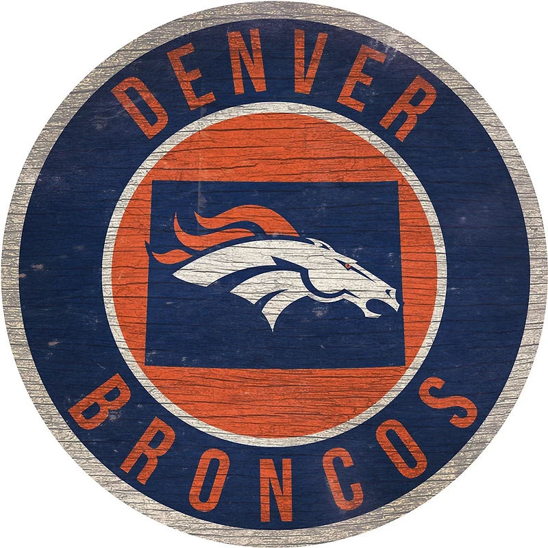 Fan Creations Denver Broncos Circle State Sign