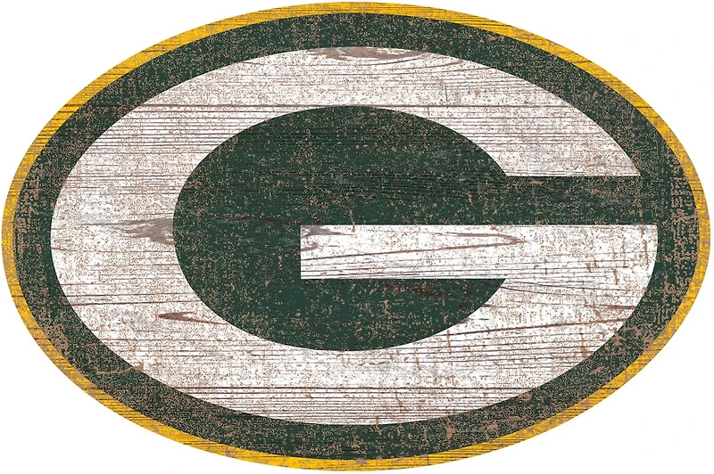 Fan Creations Green Bay Packers Distressed Logo Cutout Sign