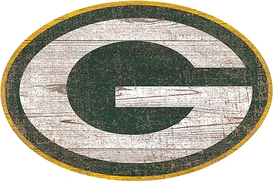 Fan Creations Green Bay Packers Distressed Logo Cutout Sign