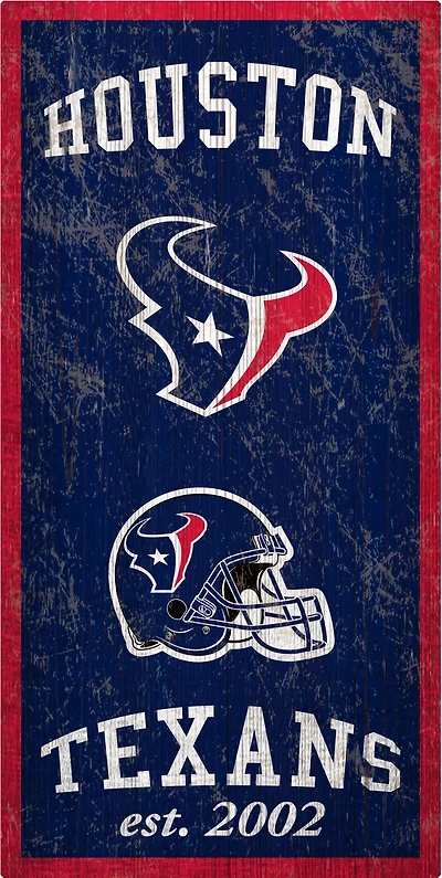 Fan Creations Houston Texans Heritage 6 x 12 Sign