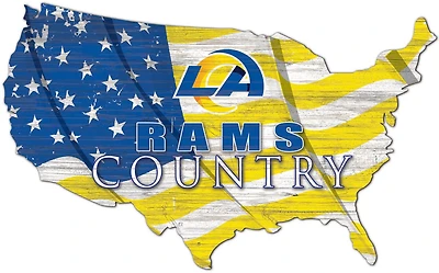 Fan Creations Los Angeles Rams USA Shape Cutout Wall Decor
