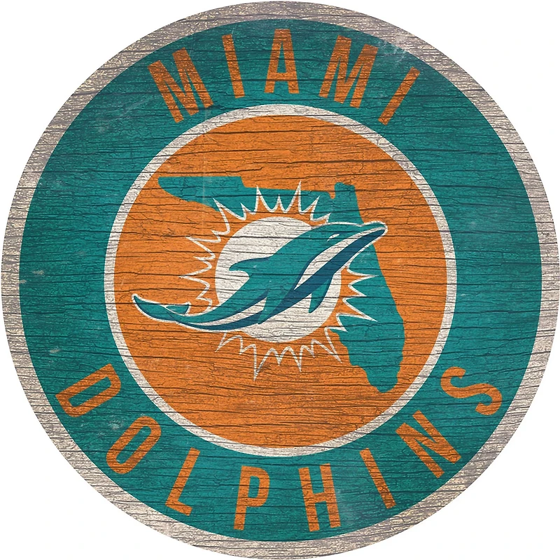 Fan Creations Miami Dolphins Circle State Sign