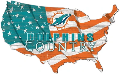 Fan Creations Miami Dolphins USA Shape Cutout Wall Decor