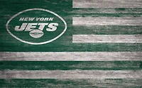 Fan Creations New York Jets 11 in x 19 in Distressed Flag Sign