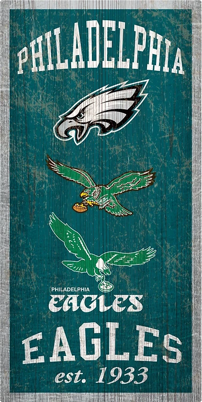 Fan Creations Philadelphia Eagles Heritage 6 x 12 Sign