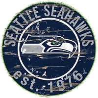 Fan Creations Seattle Seahawks Round Distressed Sign