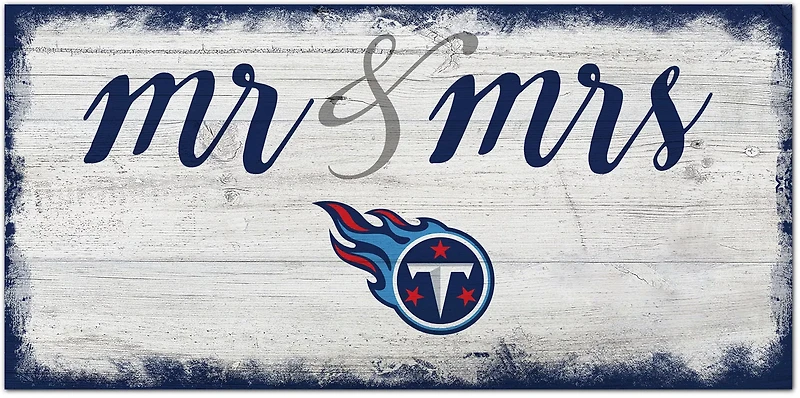 Fan Creations Tennessee Titans Mr and Mrs 6x12 Sign