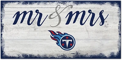Fan Creations Tennessee Titans Mr and Mrs 6x12 Sign