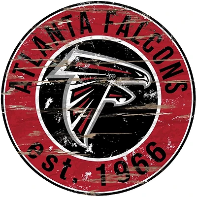Fan Creations Atlanta Falcons Round Distressed Sign