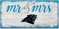 Fan Creations Carolina Panthers Mr and Mrs 6x12 Sign