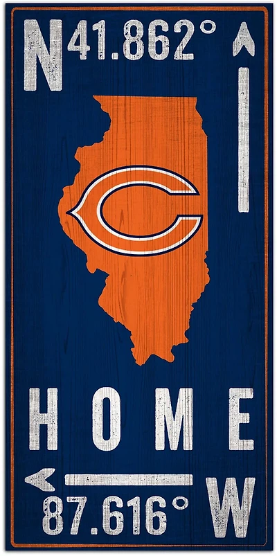 Fan Creations Chicago Bears Coordinate 6 in x 12 in Sign