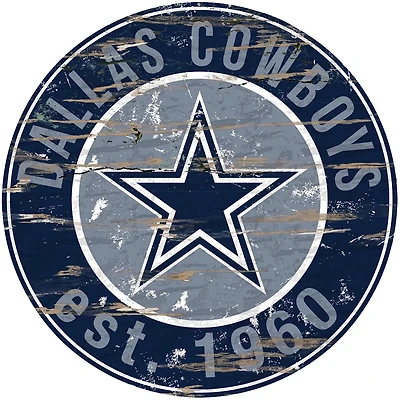 Fan Creations Dallas Cowboys Round Distressed Sign