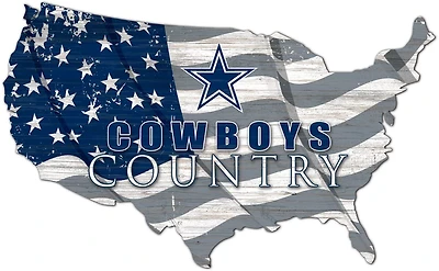 Fan Creations Dallas Cowboys USA Shape Cutout Wall Decor