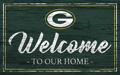 Fan Creations Green Bay Packers Team Color 11 in x 19 in Welcome Sign