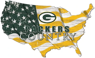 Fan Creations Green Bay Packers USA Shape Cutout Wall Decor