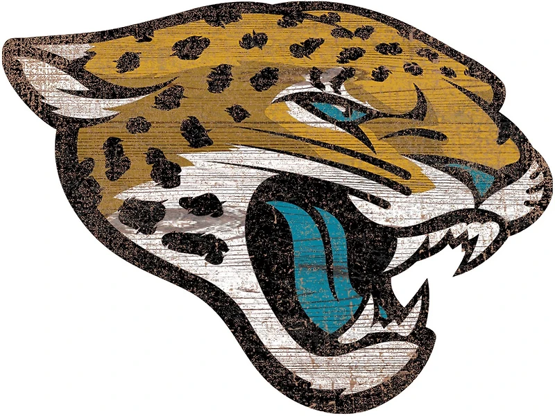 Fan Creations Jacksonville Jaguars Distressed Logo Cutout Sign
