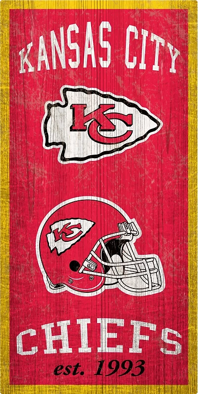 Fan Creations Kansas City Chiefs Heritage 6 x 12 Sign