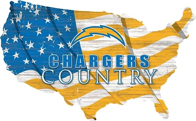Fan Creations Los Angeles Chargers USA Shape Cutout Wall Decor