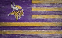 Fan Creations Minnesota Vikings 11 in x 19 in Distressed Flag Sign