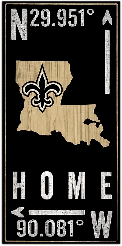 Fan Creations New Orleans Saints Coordinate 6 in x 12 in Sign