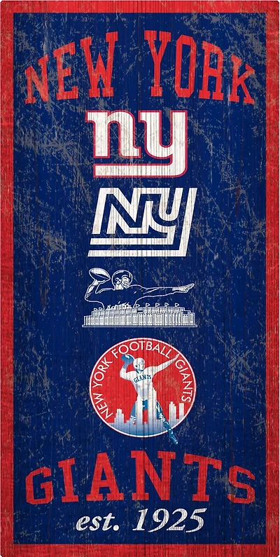 Fan Creations New York Giants Heritage 6 x 12 Sign