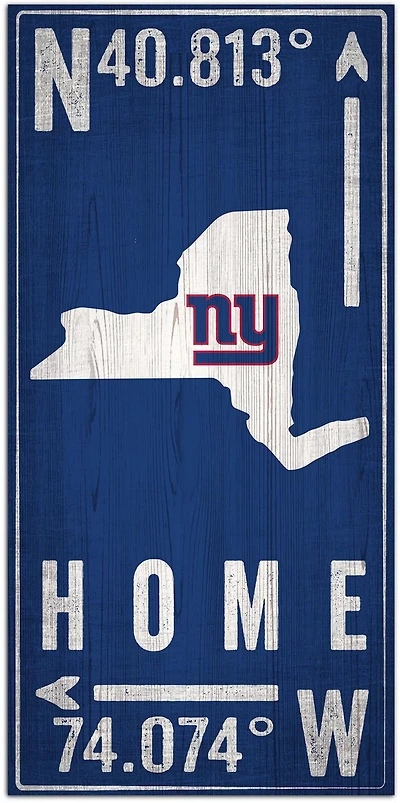 Fan Creations New York Giants Coordinate 6 in x 12 in Sign