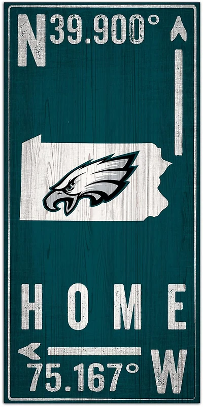 Fan Creations Philadelphia Eagles Coordinate 6 in x 12 in Sign