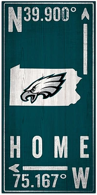 Fan Creations Philadelphia Eagles Coordinate 6 in x 12 in Sign
