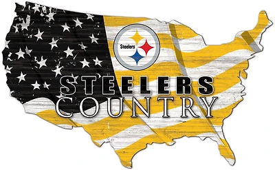 Fan Creations Pittsburgh Steelers USA Shape Cutout Wall Decor
