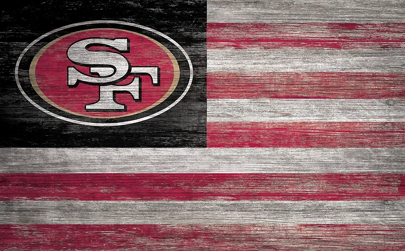 Fan Creations San Francisco 49ers 11 in x 19 in Distressed Flag Sign