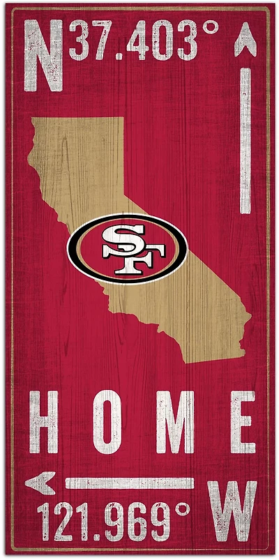 Fan Creations San Francisco 49ers Coordinate 6 in x 12 in Sign
