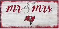 Fan Creations Tampa Bay Buccaneers Script Mr and Mrs 6x12 Sign