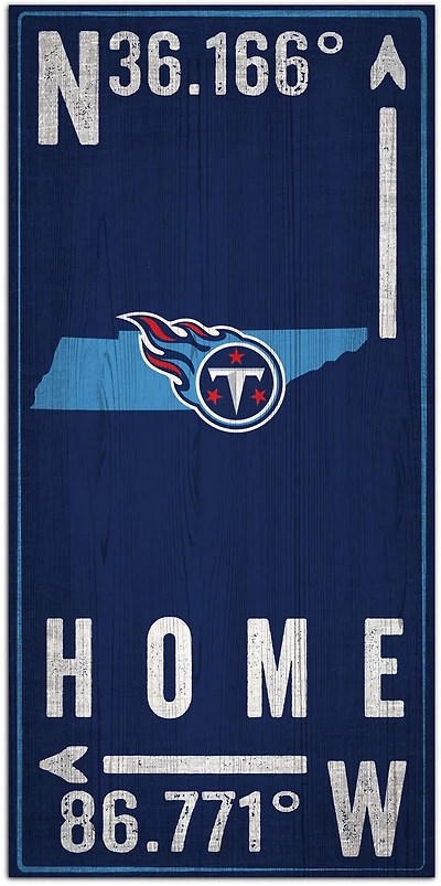 Fan Creations Tennessee Titans Coordinate 6 in x 12 in Sign