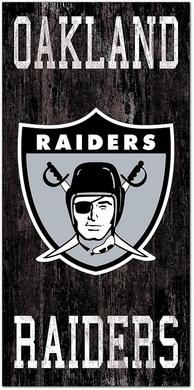 Fan Creations Las Vegas Raiders 6 in x 12 in Heritage Distressed Logo Sign