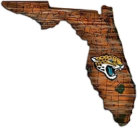 Fan Creations Jacksonville Jaguars Logo Distressed State Sign