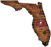 Fan Creations Tampa Bay Buccaneers Logo Distressed State Sign