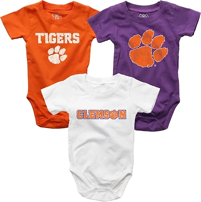 Wes and Willy Infant Boys' Clemson University Creeper Set 3-Pack