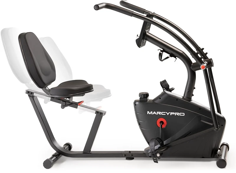Marcy Pro Dual Action Cross Training Recumbent Exercise Bike with Arm Exercisers