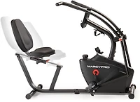 Marcy Pro Dual Action Cross Training Recumbent Exercise Bike with Arm Exercisers