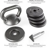 Apex 15lb-50lb Adjustable Kettlebell