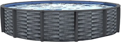 Blue Wave Affinity 18 ft Round Resin Top Rail Swimming Pool Package