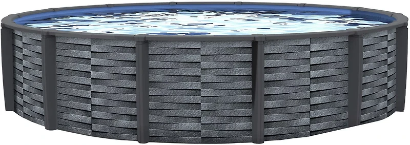 Blue Wave Affinity 30 ft Round Resin Top Rail Swimming Pool Package
