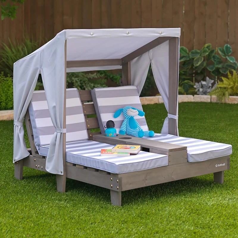 KidKraft Double Chaise Lounge with Cup Holders