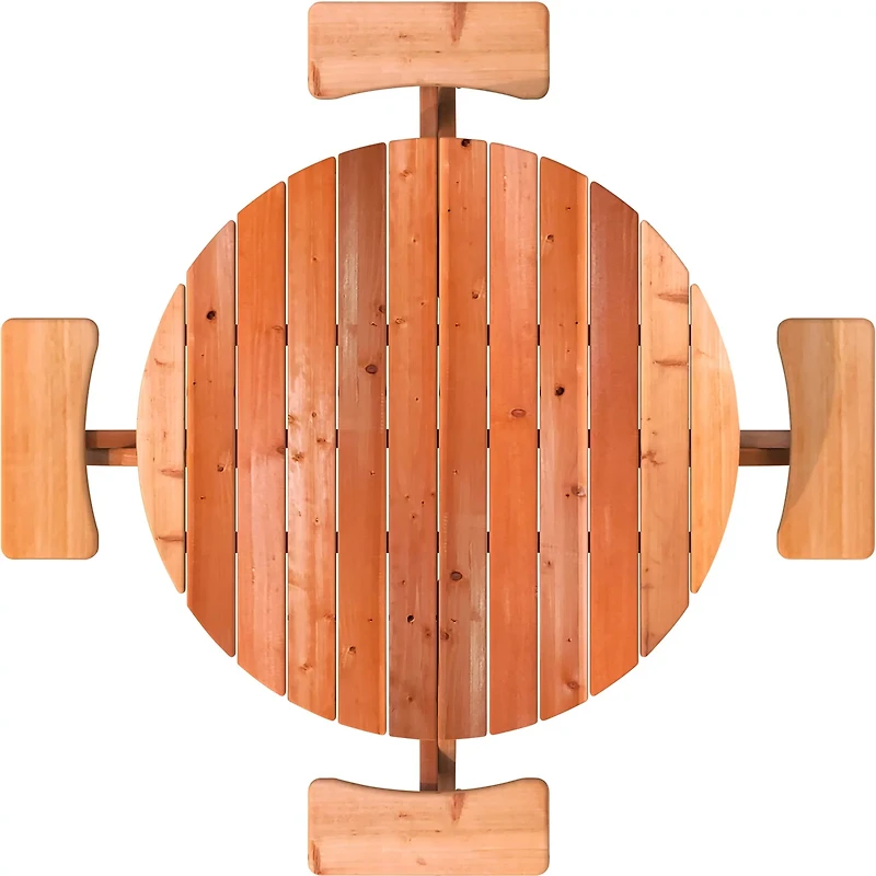 Jack & June Redwood Circular Picnic Table