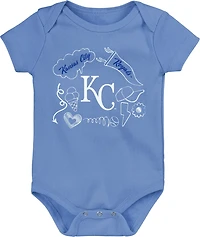 Outerstuff Infants’ Kansas City Royals Batter Up Creeper 3-Pack